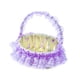 thumbnail image 5 of Cesta de flores para boda, cestas tejidas, portátil, hermosa cesta de flores para niña, de mano, para fiestas, bodas, eventos y ocasiones especiales. Púrpura, 5 of 5