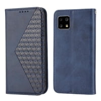 Funda Flip Foxdock Para Samsung Galaxy A22 5G , Estilo Billetera Con Diseño Rombo, Correa De Mano Y Soporte, Uso Diario