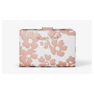 Cartera Michael Kors Bifold Mediana Jet Set Floral Powder Blush