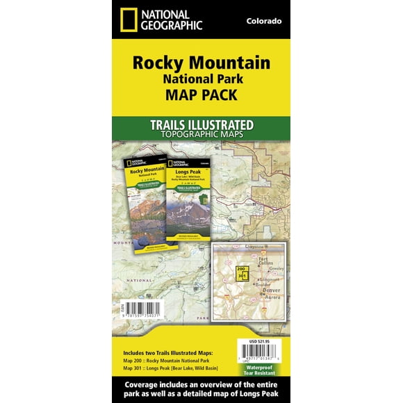 Paquete de Mapas del Parque Nacional Rocky Mountain – National Geographic