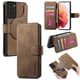 thumbnail image 1 of Funda Billetera Magnética para Samsung Galaxy S21 Soporte Tarjetas Desmontable Marrón, 1 of 6
