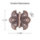 thumbnail image 3 of Bisagras mariposa UNIQANTIQ UA-260-HAC color cobre 6 x 6 cm, 3 of 6