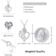 thumbnail image 3 of Collar Birthstone Rose Flower Heart 18+2 Plata 925 Mujer, 3 of 6