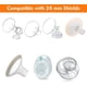 thumbnail image 5 of Insertos de brida de 21 mm compatibles con copas portátiles Medela/Willow/TSRETE/Momcozy S9/S10/S12/Willow y Spectra S1/S2. Protectores para extractores de leche de 24 mm que reducen el túnel del pezó, 5 of 7