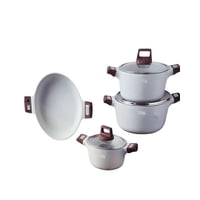 Genérico - Set De Ollas De Cocina 7 Piezas Blanco