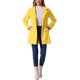 thumbnail image 2 of INSPIRE CHIC Abrigo de Mujer de Largo Medio con Cuello Mao, Abotonado, Abrigo de Invierno con Bolsillos Inclinados y Forro Completo Amarillo M, 2 of 6
