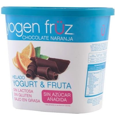 Helado De Yogurt Y Fruta Chocolate-Naranja Pote 800 Ml Yogen Früz
