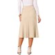 thumbnail image 3 of INSPIRE CHIC Falda Plisada de Mujer Cintura Alta Elástica Línea A Tejido de Punto Acanalado Falda Midi Suéter Conjunto de Otoño Invierno M Beige, 3 of 6