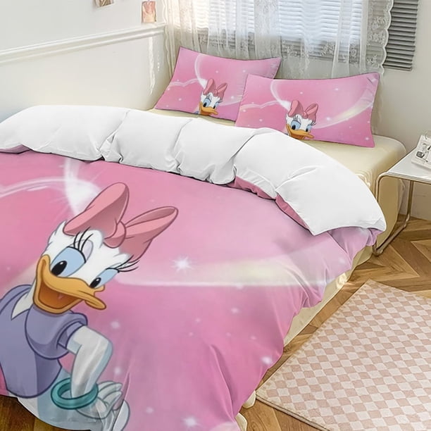 Daisy DuckCartoon Collection 3-Piece Comforter Set, Personalized Bedding Decor for Kids And Teens Bed Sheets