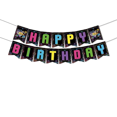 Banner De Fiesta Hzyyjck Con Tema De Feliz Cumpleaños De Los 80