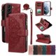 thumbnail image 1 of Para Samsung Galaxy S21 5G Funda Tipo Billetera, 9 Ranuras para Tarjetas Bloqueo RFID Bolso Cruzado Cubierta de Cuero, Bolsillo con Cierre, Correa de Muñeca y Hombro Desmontable, Funda Protectora, 1 of 11
