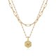 thumbnail image 1 of Collar M MOOHAM con inicial M bañado en oro de 14K – 46 cm, 1 of 7