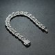 thumbnail image 5 of Pulsera de Cadena para Hombre Transparente 5A+ CZ Pulsera de Eslabones Cubanos para Hombre Mujeres Hipoalergénica Pulsera de Plata Esterlina 925 Joyería para Hombre 16-20CM, 5 of 8
