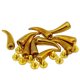 thumbnail image 4 of 10 juegos de cono curvo Screwback Studs remaches para cuero DIY Praft Punk Gold, 4 of 5