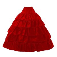 Magideal - Aro Nupcial Crinolina Enagua Accesorios Cinturo Elástica Para Cosplay , Rojo 4 Aros