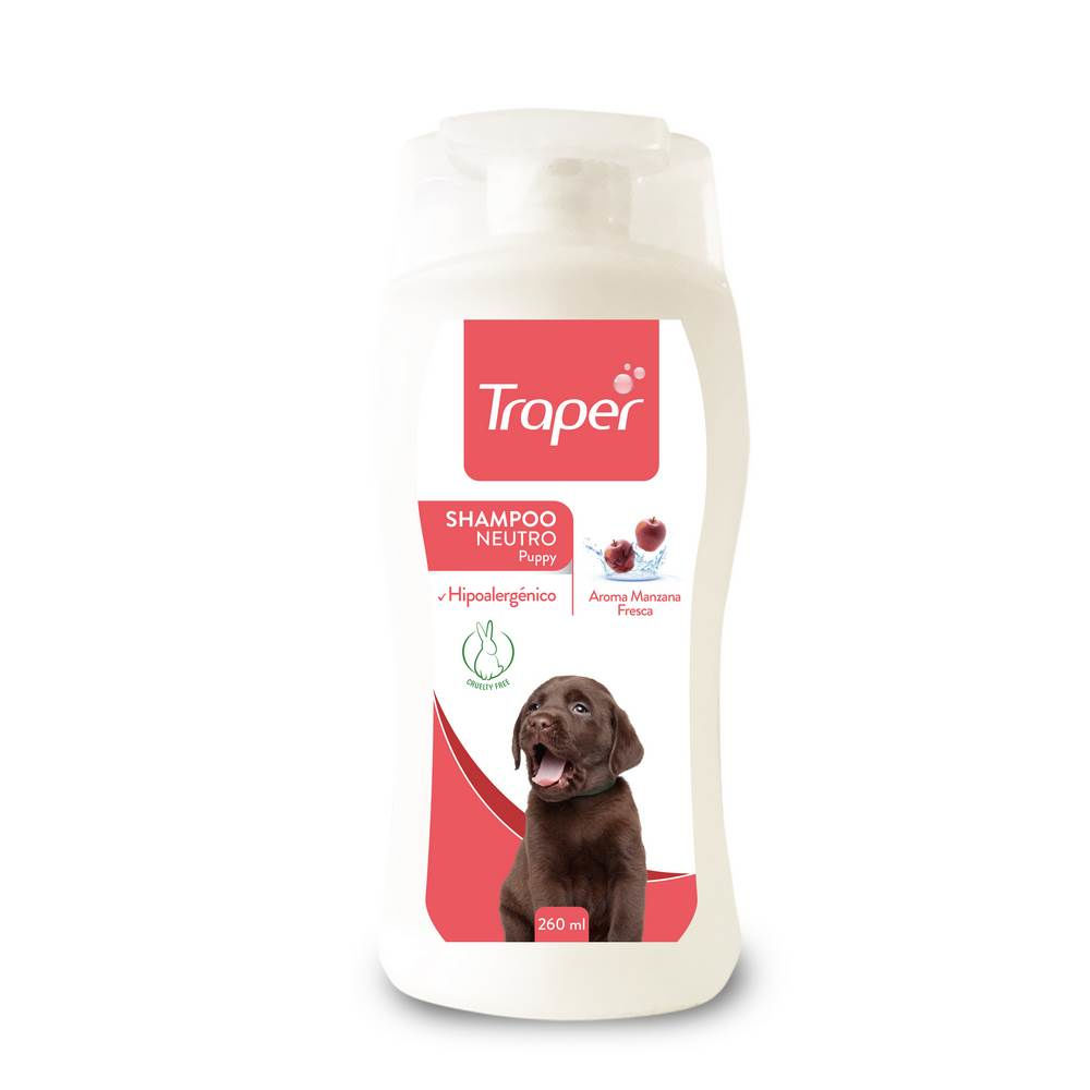 Traper - Shampoo Para Cachorro Neutro Hipoalergenico Aroma Manzana Fresca Botella