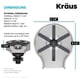 thumbnail image 4 of Enjuagadora de vidrio Kraus CleanMate KGR-500MB para fregadero de cocina, 4 of 9