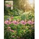 thumbnail image 1 of Estaca jardín flor metal hecha mano con baño abejas decoración exterior regalo polinizadores, 1 of 8