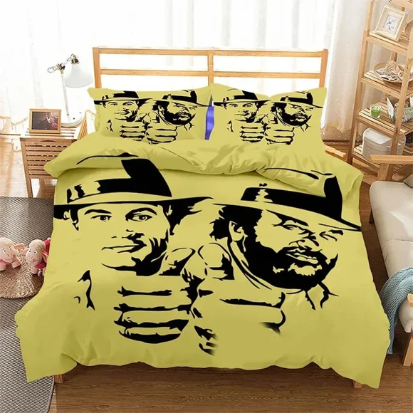 Bud Spencer Terence Hill Bedding Set Boys Girls Size Duvet Cover Pillowcase Bed Kids Adult Home Textileextile Bed Sheets