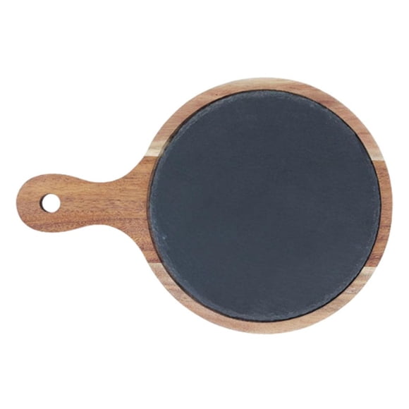 ACACIA WOOD PIZZA PEEL VECTURA REDONDA MANTENAMIENTO PARA LA BANDEJA DE SERVICIO PARA LA PANTALLA DE LA CARNE VEGETRAS 36X25X1.5CM
