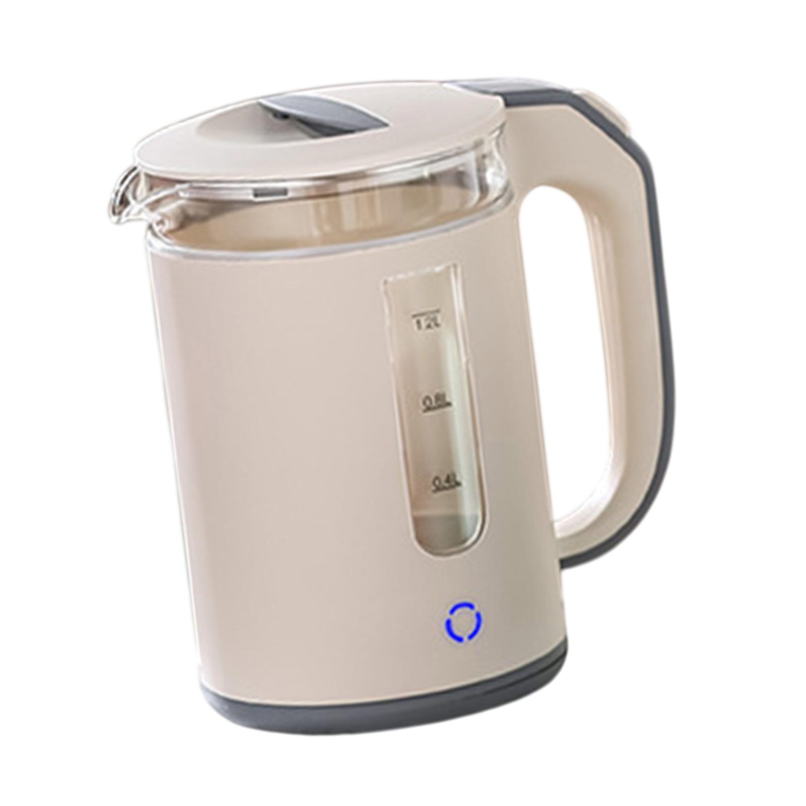 Bothyi - Hervidor De Agua Eléctrico De Vidrio De Borosilicato De Alta Calidad Para Cocina, Hotel, Fiesta, Color Albaricoque