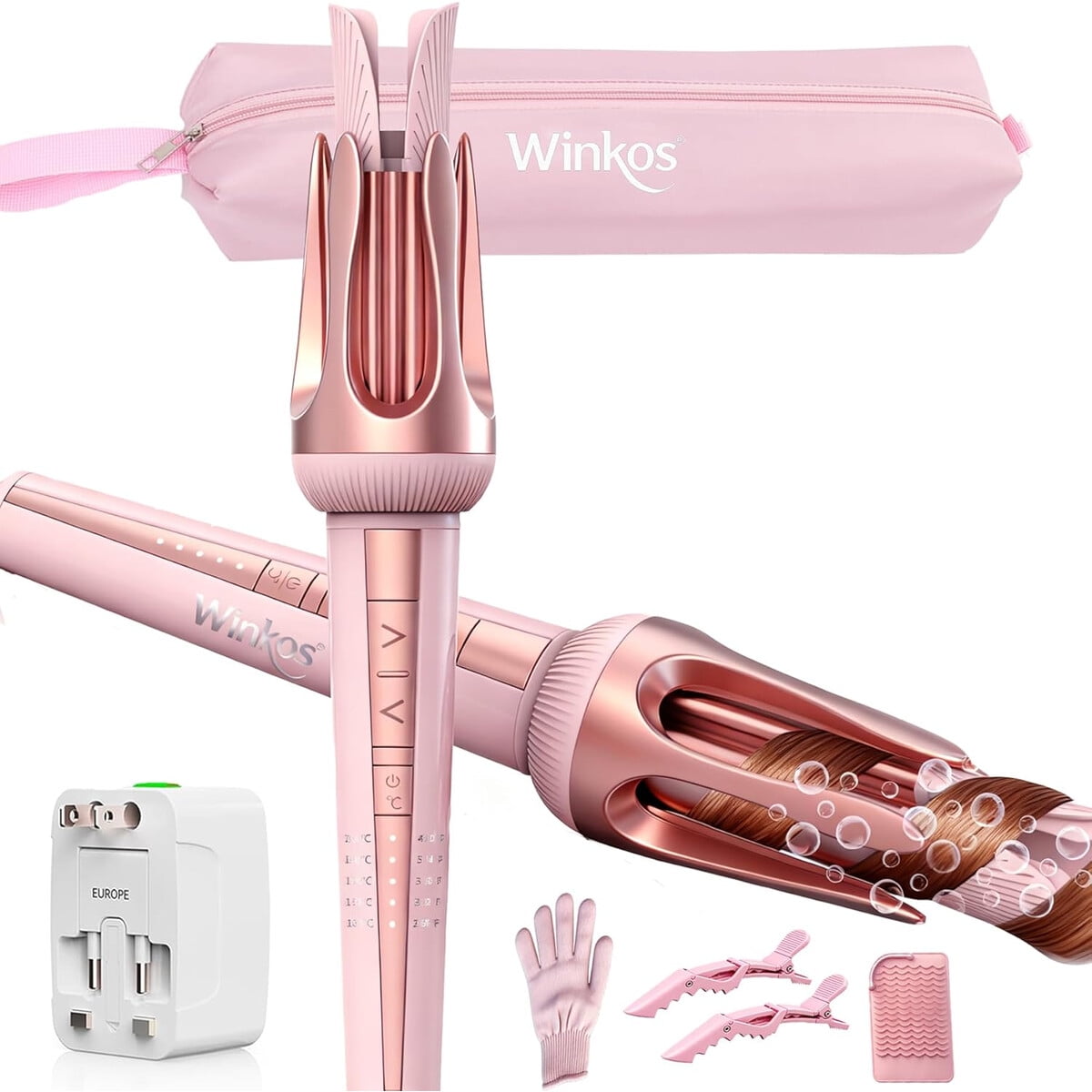 Rizador Automatico Winkos 32mm Voltaje Dual 5 Niveles