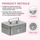 thumbnail image 3 of Caja de Efectivo Pequeña, Caja Fuerte Mini Caja de Ahorro de Dinero con Llaves para Efectivo Relojes Joyas Artículos Personales, Gris, 3 of 6