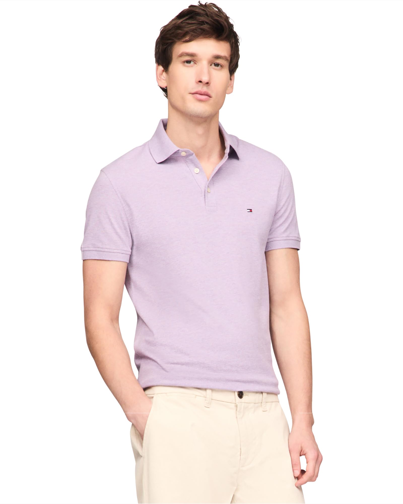 Polo Tommy Hilfiger 1985 Slim De Manga Corta Para Hombre