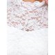 thumbnail image 5 of INSPIRE CHIC Top de Encaje para Mujer para la Noche Cuello Simulado Manga Corta Ajustado Vintage Elegante 2XL Blanco, 5 of 6
