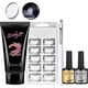 thumbnail image 1 of Kit de prueba para extensiones de uñas de gel UV transparente, capa base, capa superior, solución deslizante, 5 unidades, 1 of 7