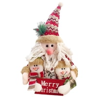 Magideal - Muñeco De Peluche De Navidad Familiar Para Niños, Decoración De Habitación De Juguetes, Color Brillante, Regalo Ornamental Bonito Y Versátil Para Coch Papa Noel