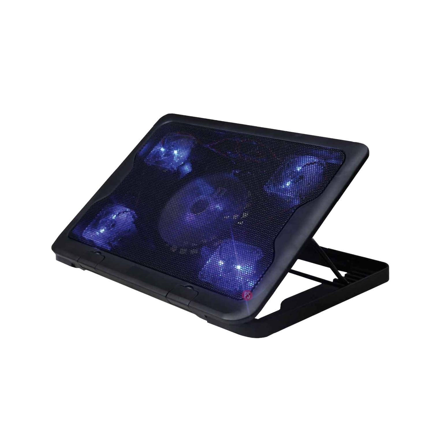 Base Gamer 5 Ventiladores Notebook Reptilex Luz Azul - Ps