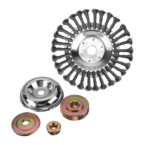 Magideal - Cabezal De Corte De Disco De Cepillo De Rueda De Alambre De Acero, Cabezal De Corte De Cepillo Giratorio De Alambre De Limpieza De Revestimiento, Para 10 Pulgadas