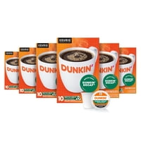 Dunkin' Donuts - Cápsulas Coffee Dunkin Donuts, Descafeinadas, Tostadas, Tamaño Medio, 60 K-Cup