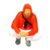 Bothyi - 1/64 Figuras De Personas Pintadas Figuras De Juego De Rol Decoración De Mesa De Arena Naranja