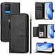 thumbnail image 1 of Funda tipo libro para OPPO A54S con bolsillo con cremallera, cierre magnético, 7 ranuras para tarjetas y correa para la muñeca., 1 of 6