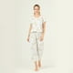 thumbnail image 1 of Pijama de Mujer New Cuore Pantalon Largo Blanco Flor, 1 of 4