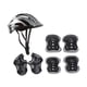 thumbnail image 1 of Casco de bicicleta para niños, juego de rodilleras, coderas, casco deportivo cómodo, casco de bicicleta para monopatín, patinaje sobre ruedas, deporte Plata, 1 of 5
