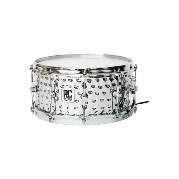 Caja de Acero Martillado Cromada Power Hoop 14x6.5 sh1465 Casco Plateado