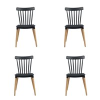 Elbarco - Silla Windsor Negra 4 Unidades