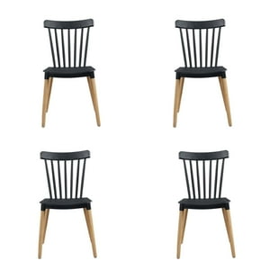 Elbarco - Silla Windsor Negra 4 Unidades