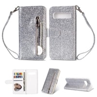 Funda Para Foxdock Elegante Funda Samsung Galaxy S10 Lite Glitter Con Cremallera-Ideal Para El Uso Diario