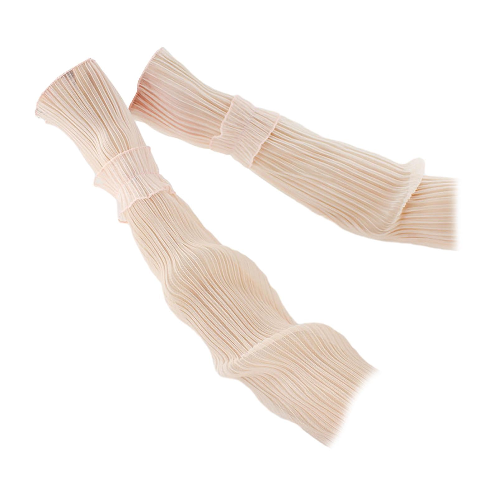 Magideal - Mangas De Protección Solar Cubierta Del Brazo Mangas De Conducción Sin Dedos Largas Transpirable Verano Mujeres Hombres Mangas De Brazo De Enfriamient Color De Piel