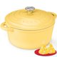 thumbnail image 1 of Olla Holandesa Overmont 7 qt de Hierro Fundido Esmaltado Amarillo Ganso, 1 of 8