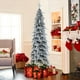 thumbnail image 1 of Árbol de Navidad LuxenHome delgado de 2,1 m con PVC recubierto de nieve, 1 of 3