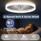 thumbnail image 5 of Ventilador de techo Fszdorj 23,6" con LED regulable, app y control remoto, blanco, 5 of 7