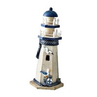 Bothyi - Colección De Faros De Madera Figura De Faro Para Entrada, Oficina, Dormitorio, Ave Marina