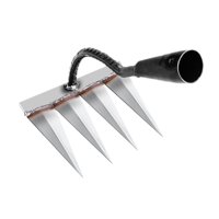 Magideal - Rastrillo De Deshierbe De Jardín Rastrillo De Mano De Jardín Rastrillo De Cultivador Agrícola Rastrillo De Agarre Rastrillo De Eliminación De Deshierb 4 Dientes