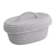 thumbnail image 1 of Cesta De Almacenamiento De Cuerda De Algodón Multiusos Cesta De Estante Para Artículos Diversos Aperitivos Gris, 1 of 6