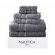 thumbnail image 1 of Juego de toallas de baño Nautica de 6 piezas, algodón absorbente, gris, 1 of 8